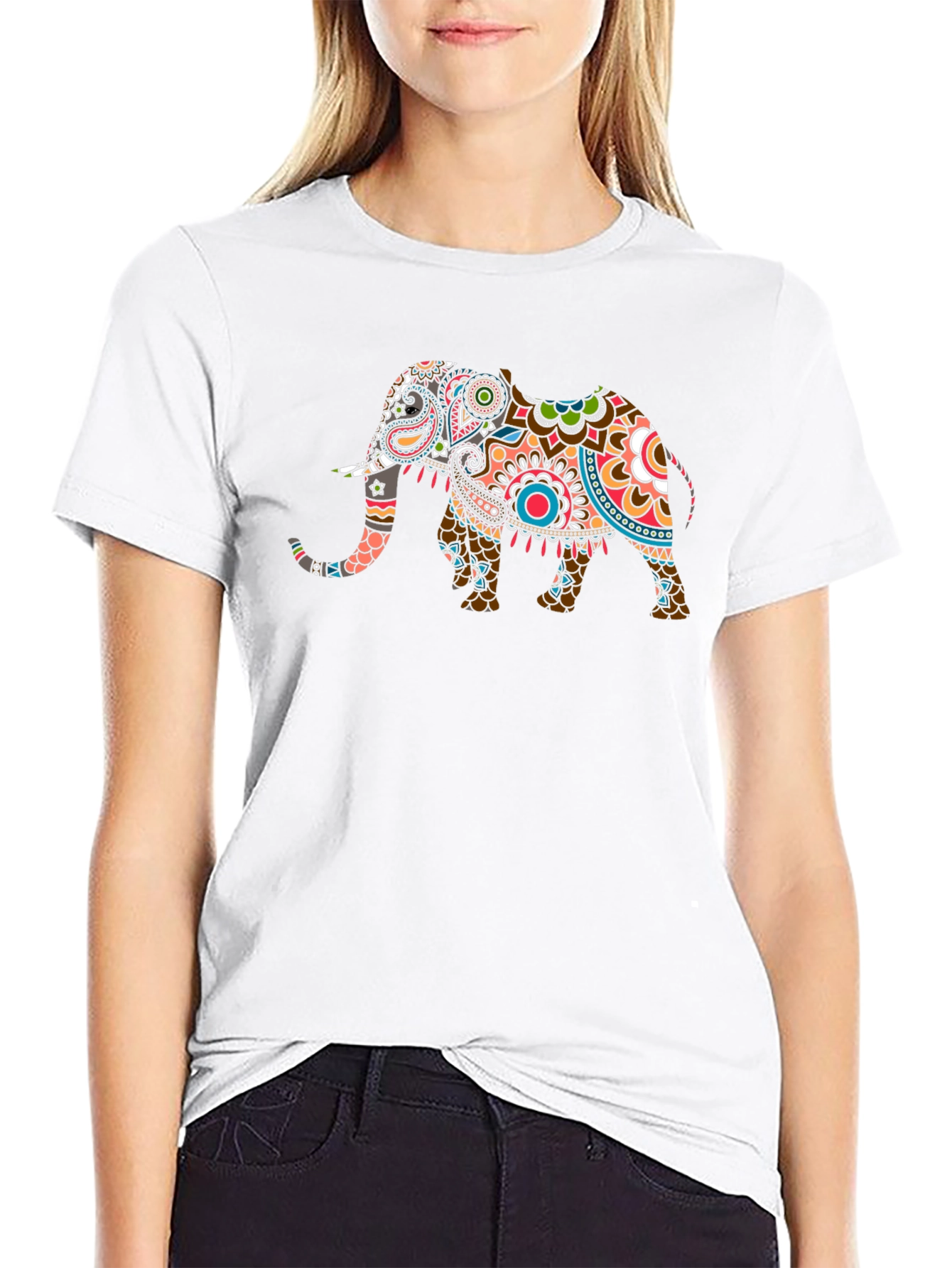 Elephant Mandala T-Shirt - Unique Graphic Tee