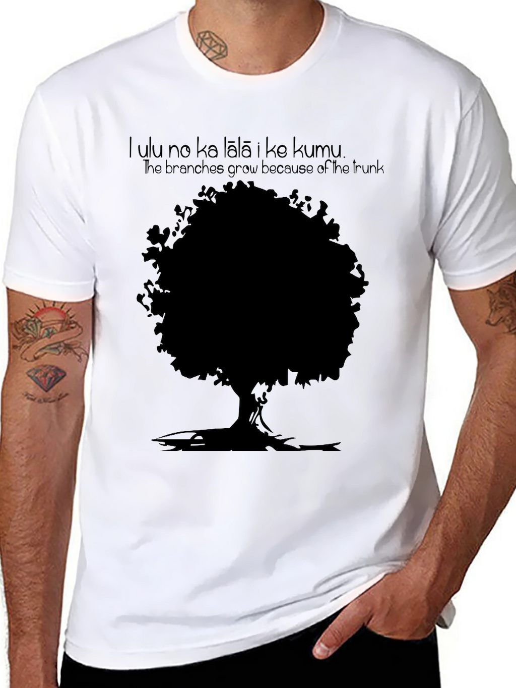Tree Graphic Mens Black T-Shirt