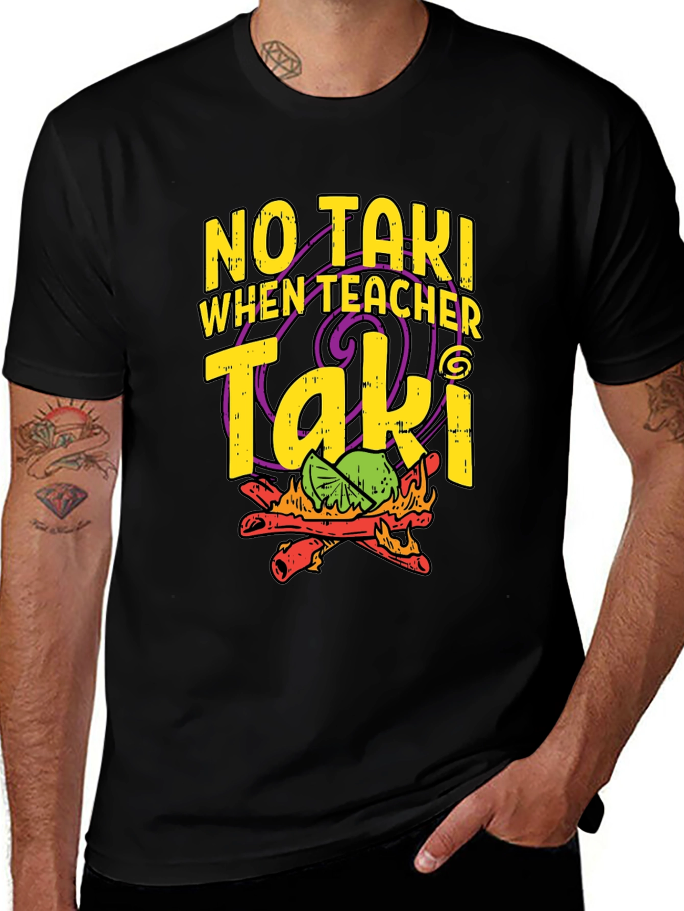 No Taki When Teacher Taki Funny T-Shirt