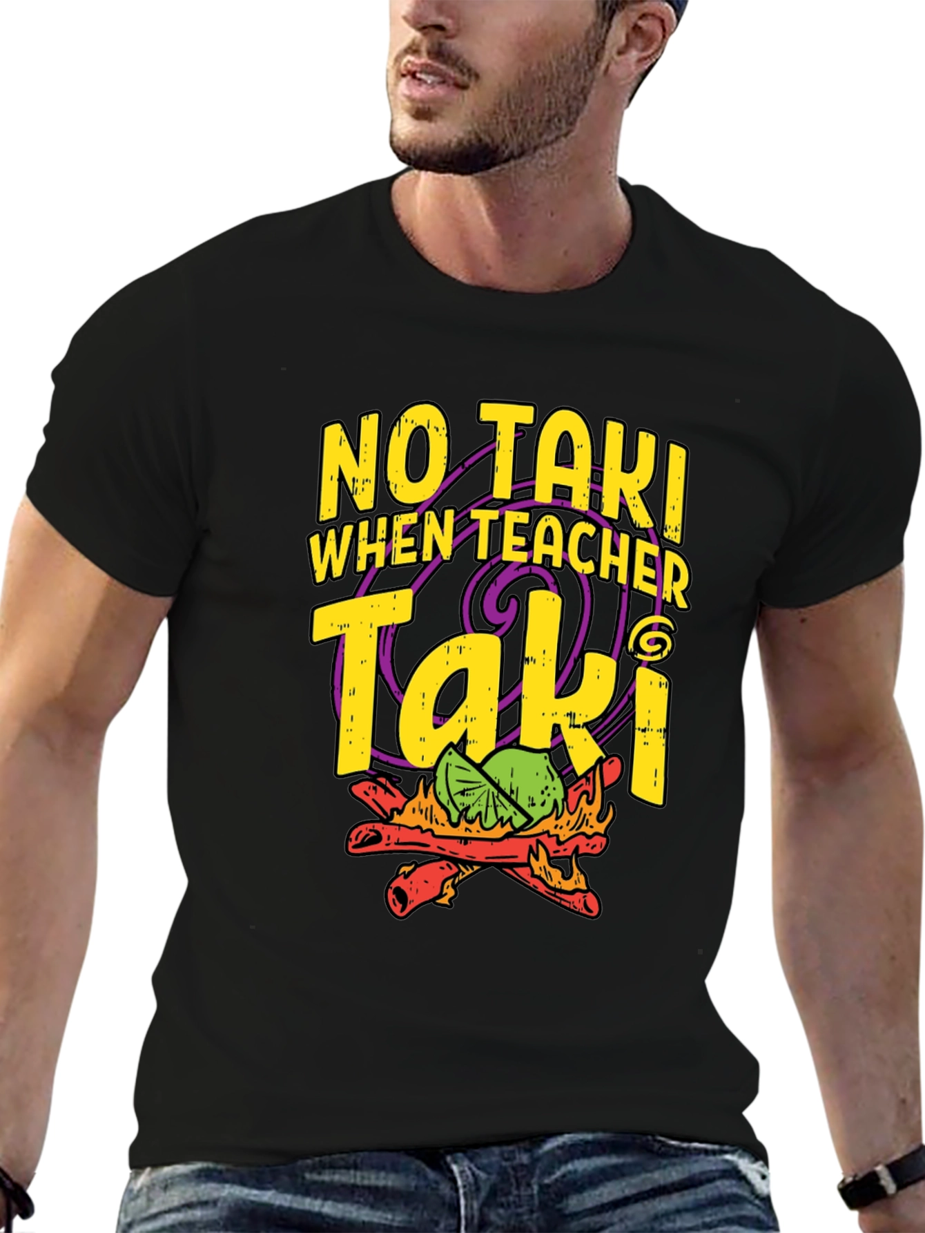 No Taki When Teacher Taki Funny T-Shirt