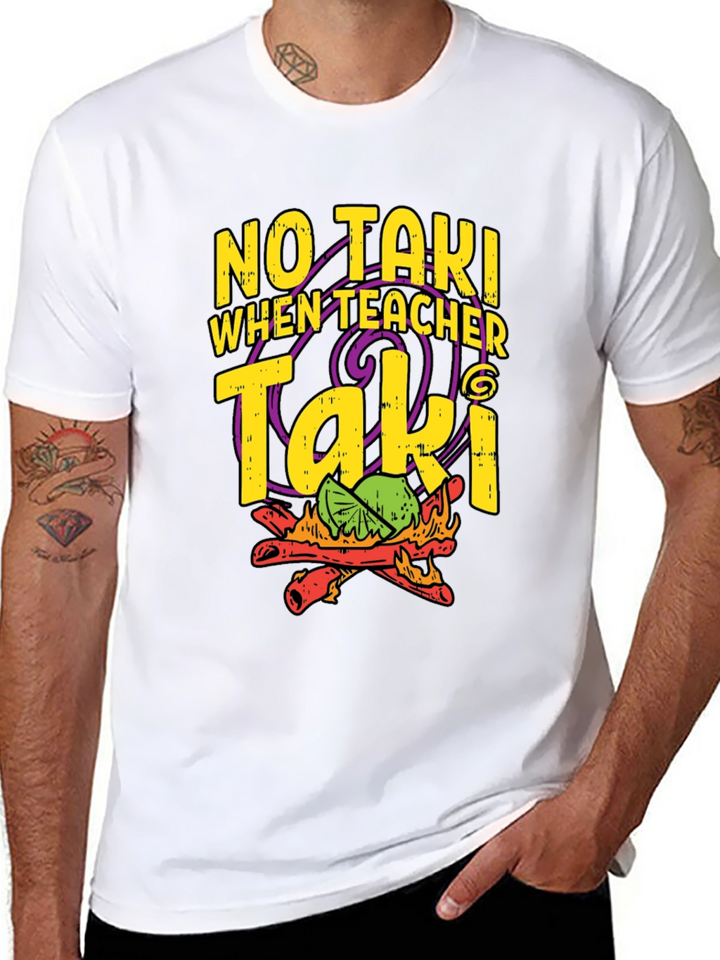 No Taki When Teacher Taki Funny T-Shirt