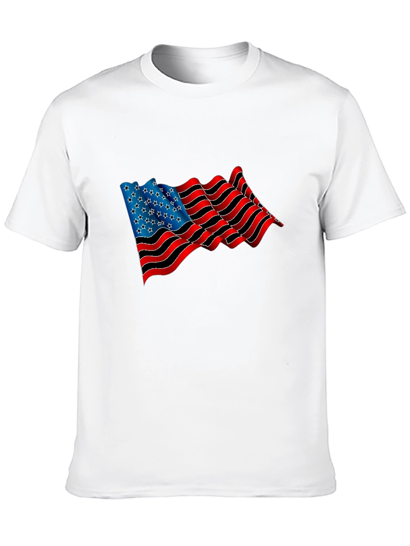 American Flag Graphic Black T-Shirt