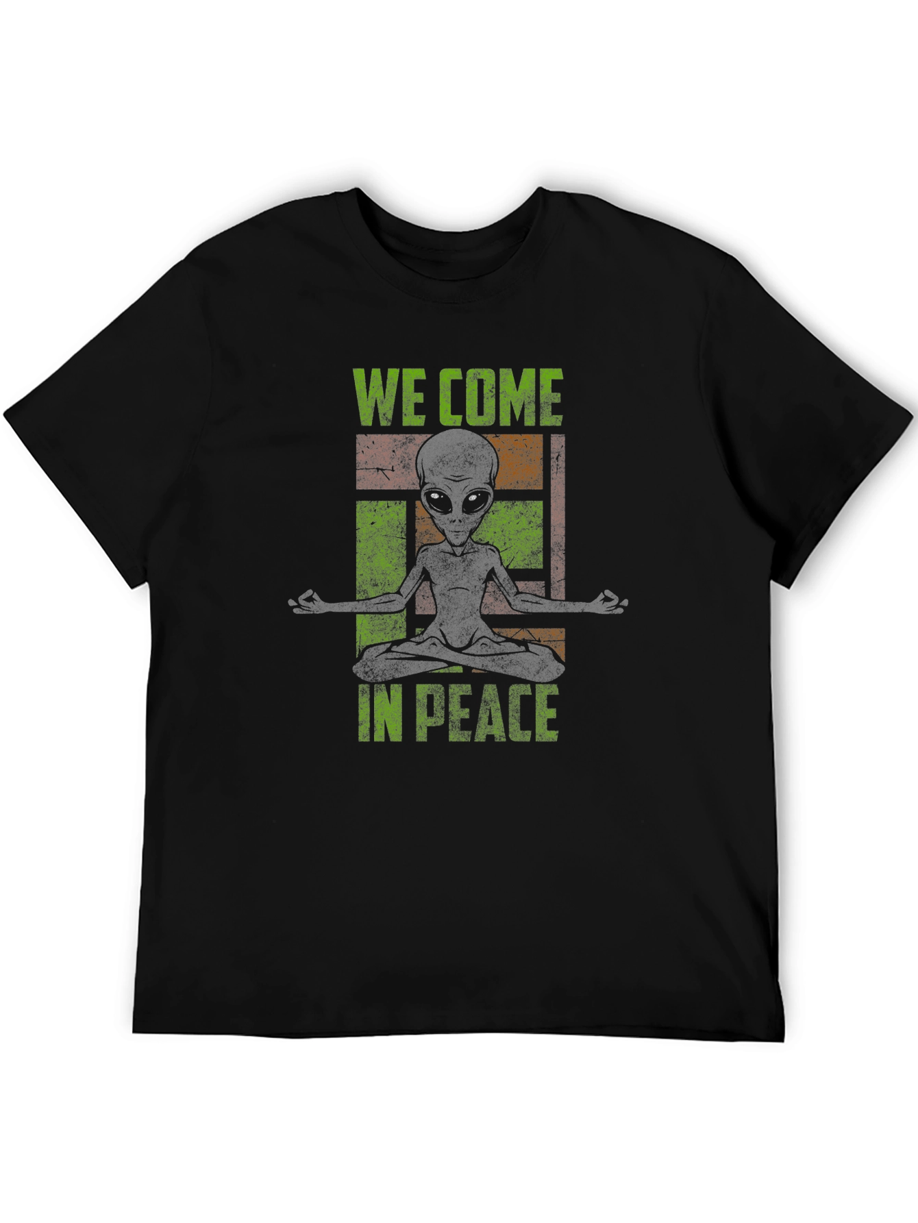 We Come in Peace Alien Yoga T-Shirt