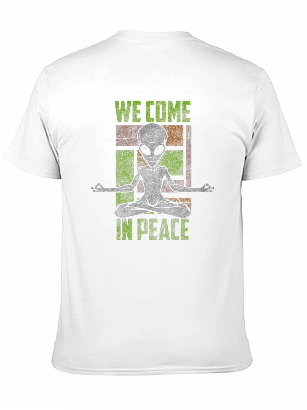 We Come in Peace Alien Yoga T-Shirt