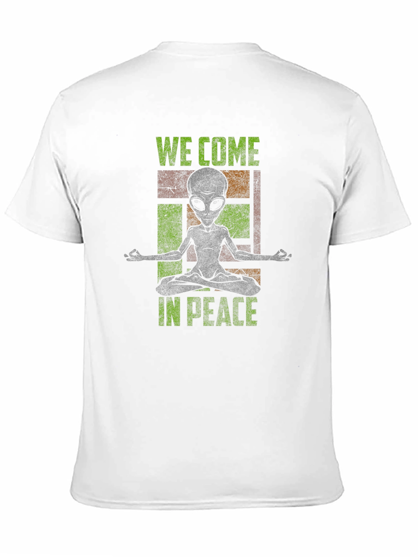 We Come in Peace Alien Yoga T-Shirt