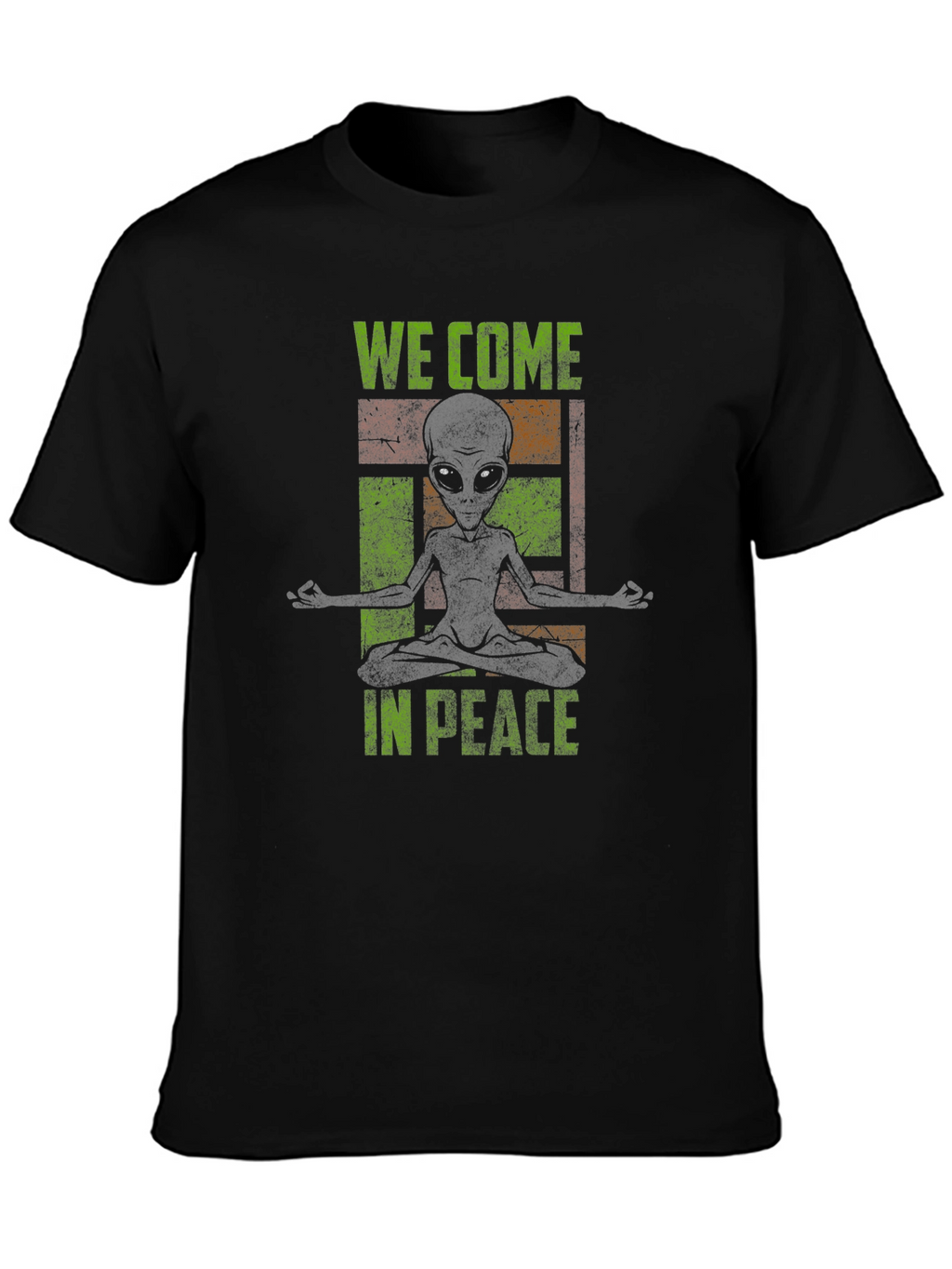 We Come in Peace Alien Yoga T-Shirt