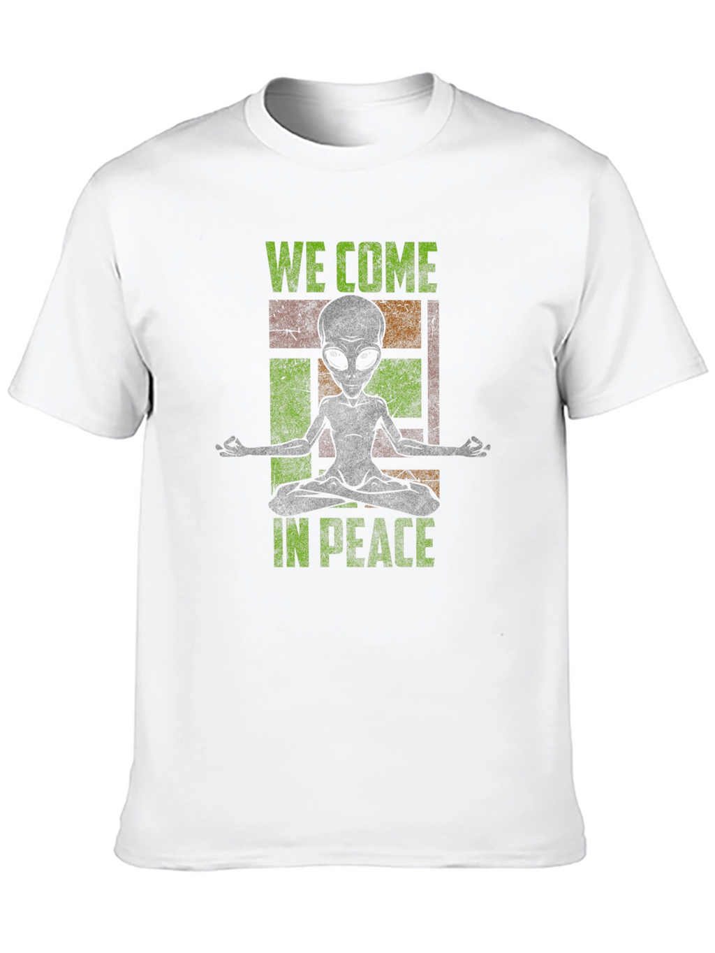 We Come in Peace Alien Yoga T-Shirt