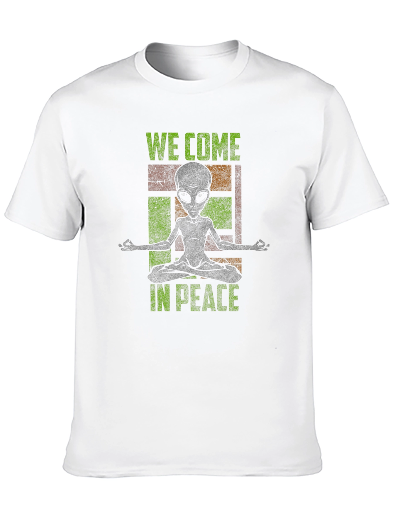 We Come in Peace Alien Yoga T-Shirt