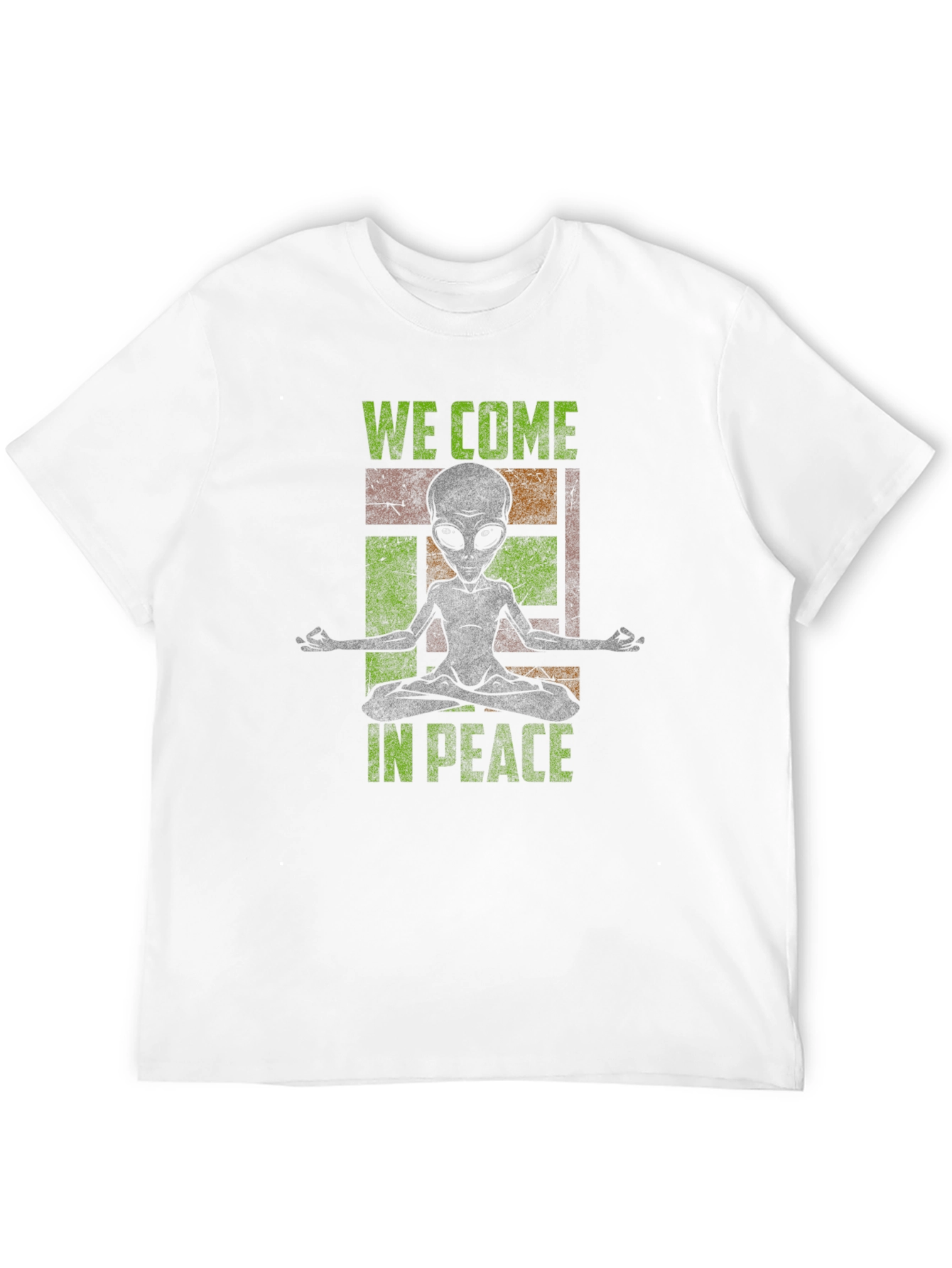 We Come in Peace Alien Yoga T-Shirt