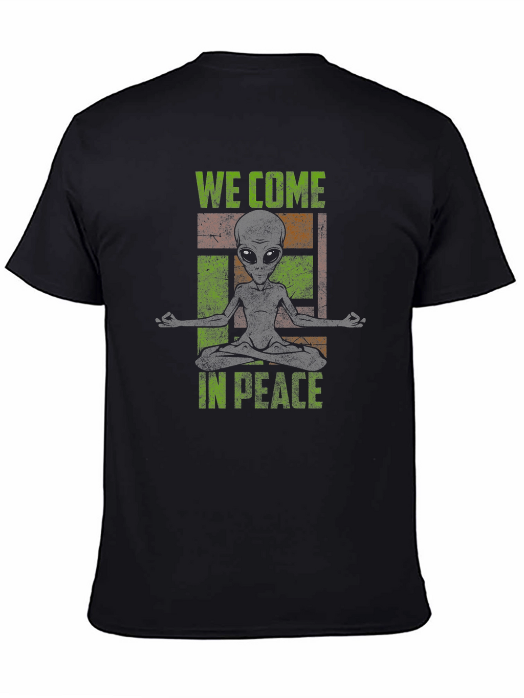 We Come in Peace Alien Yoga T-Shirt