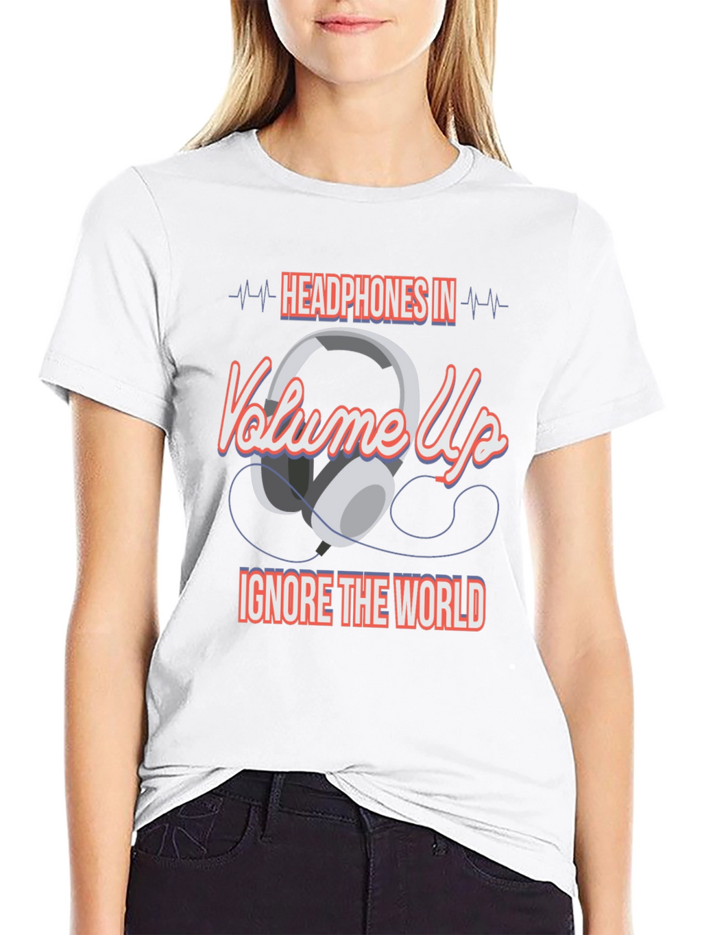 Headphones In Volume Up Graphic T-Shirt