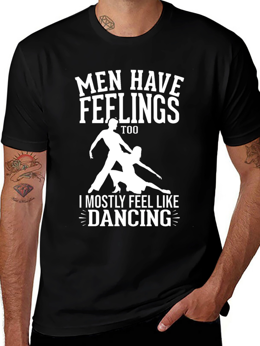 Mens Dancing Feelings Graphic T-Shirt