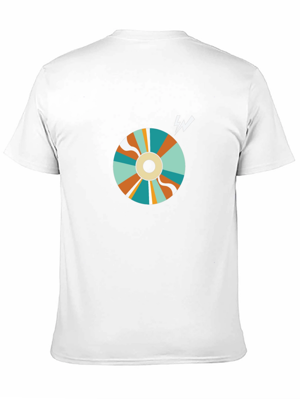 Retro Swirl Graphic Tee - Black Cotton Blend