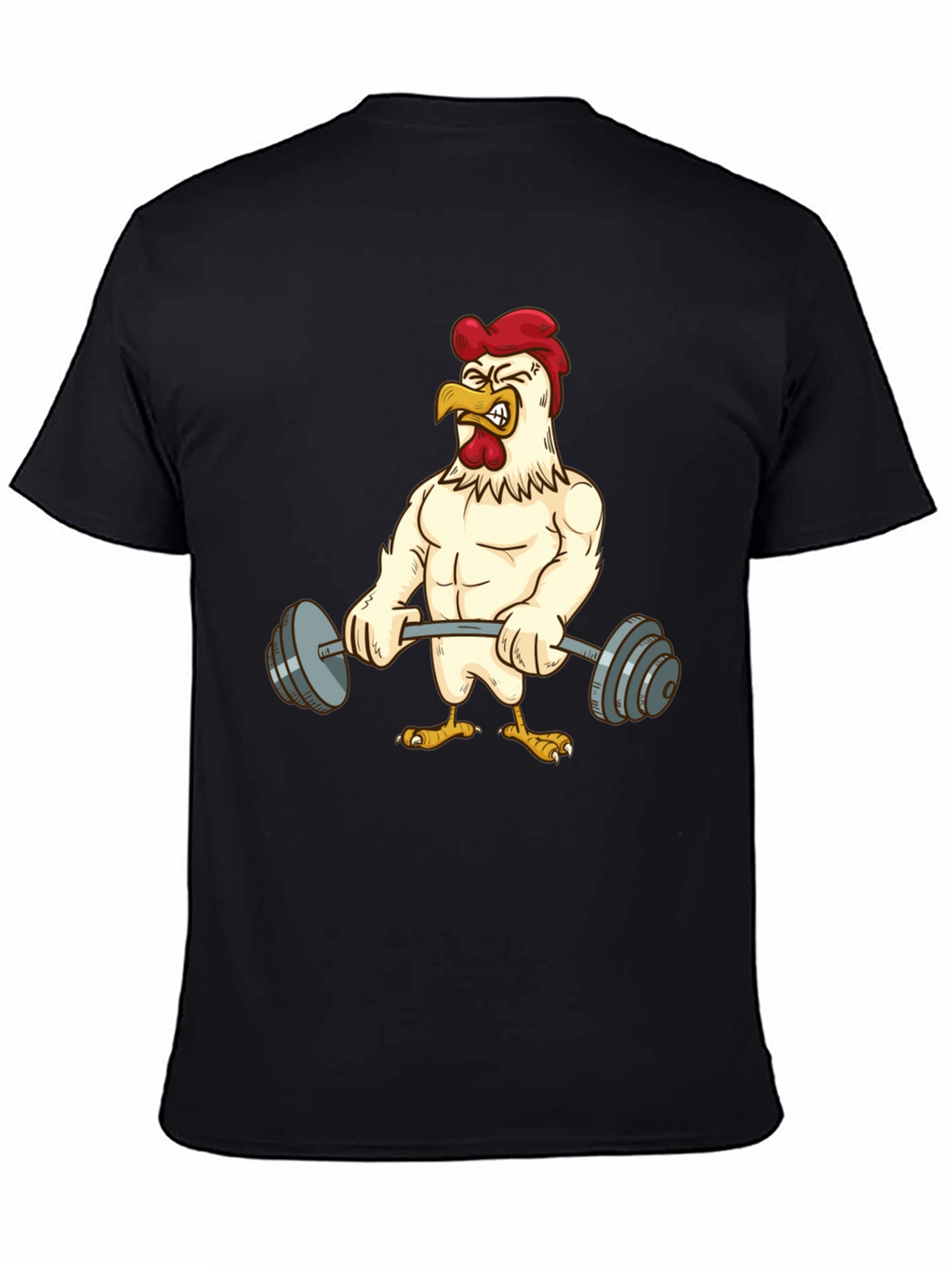 Funny Chicken Lifting Weights T-Shirt