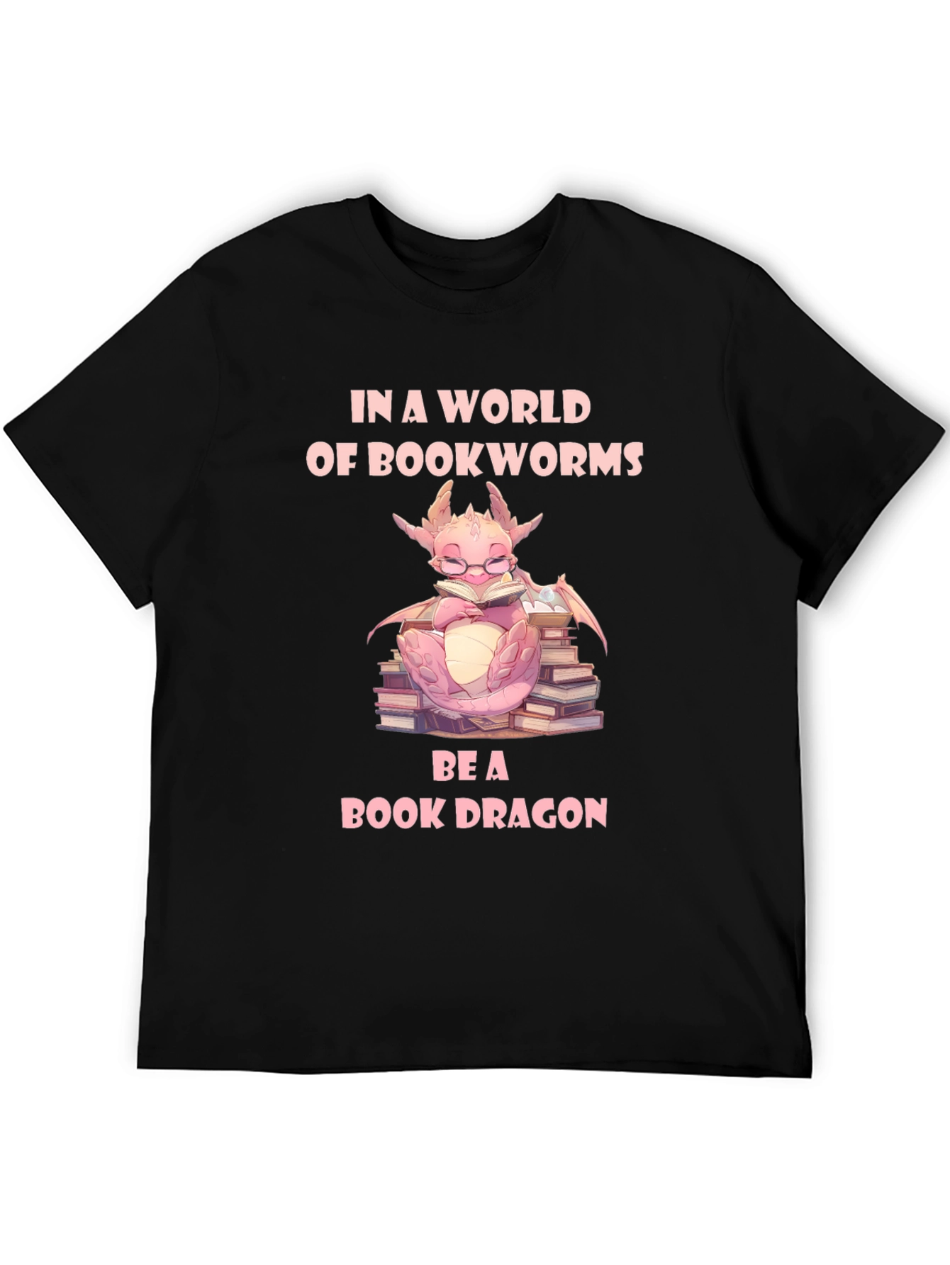 Book Dragon Graphic Tee - Perfect for Bookworms!