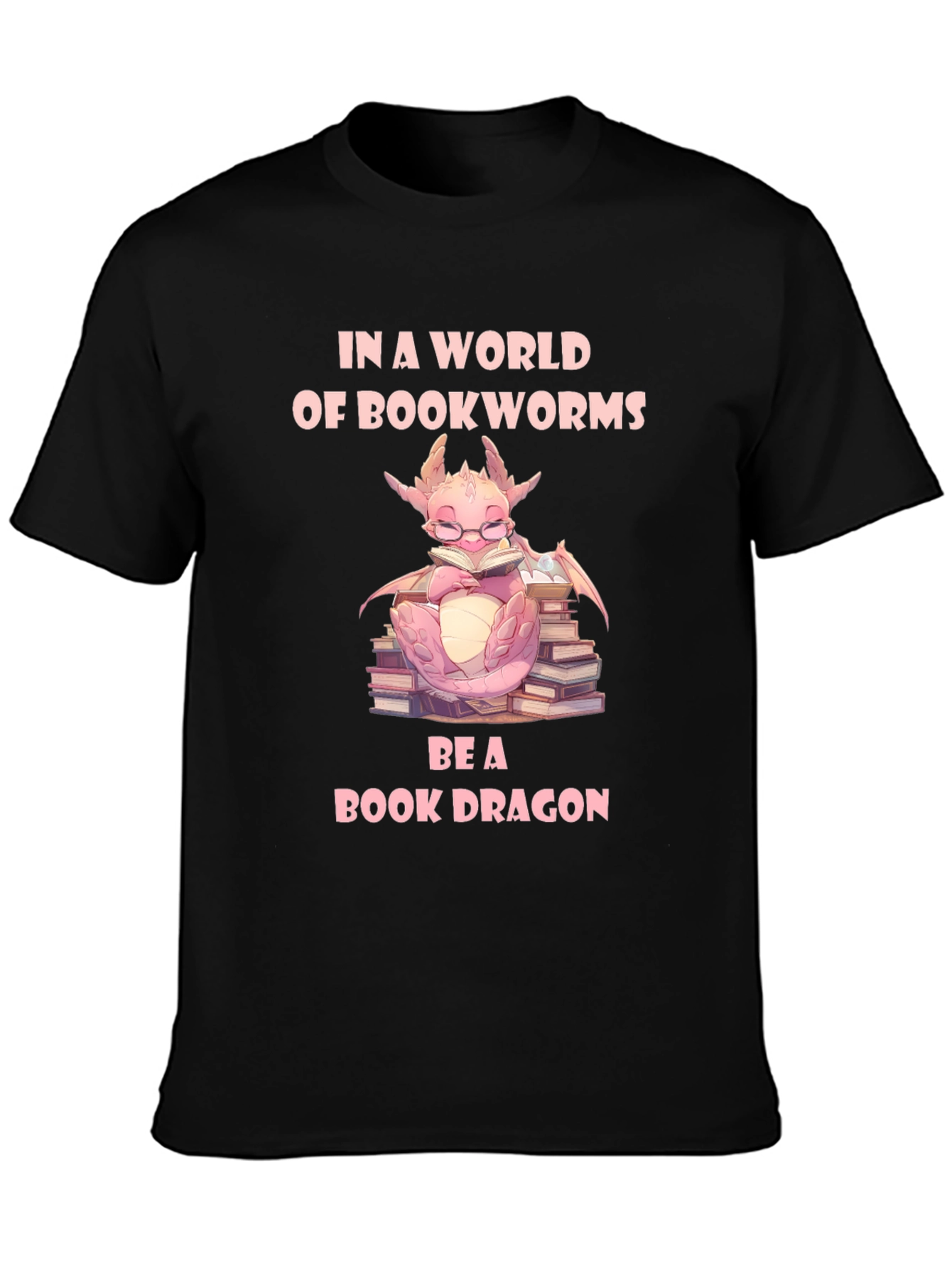 Book Dragon Graphic Tee - Perfect for Bookworms!