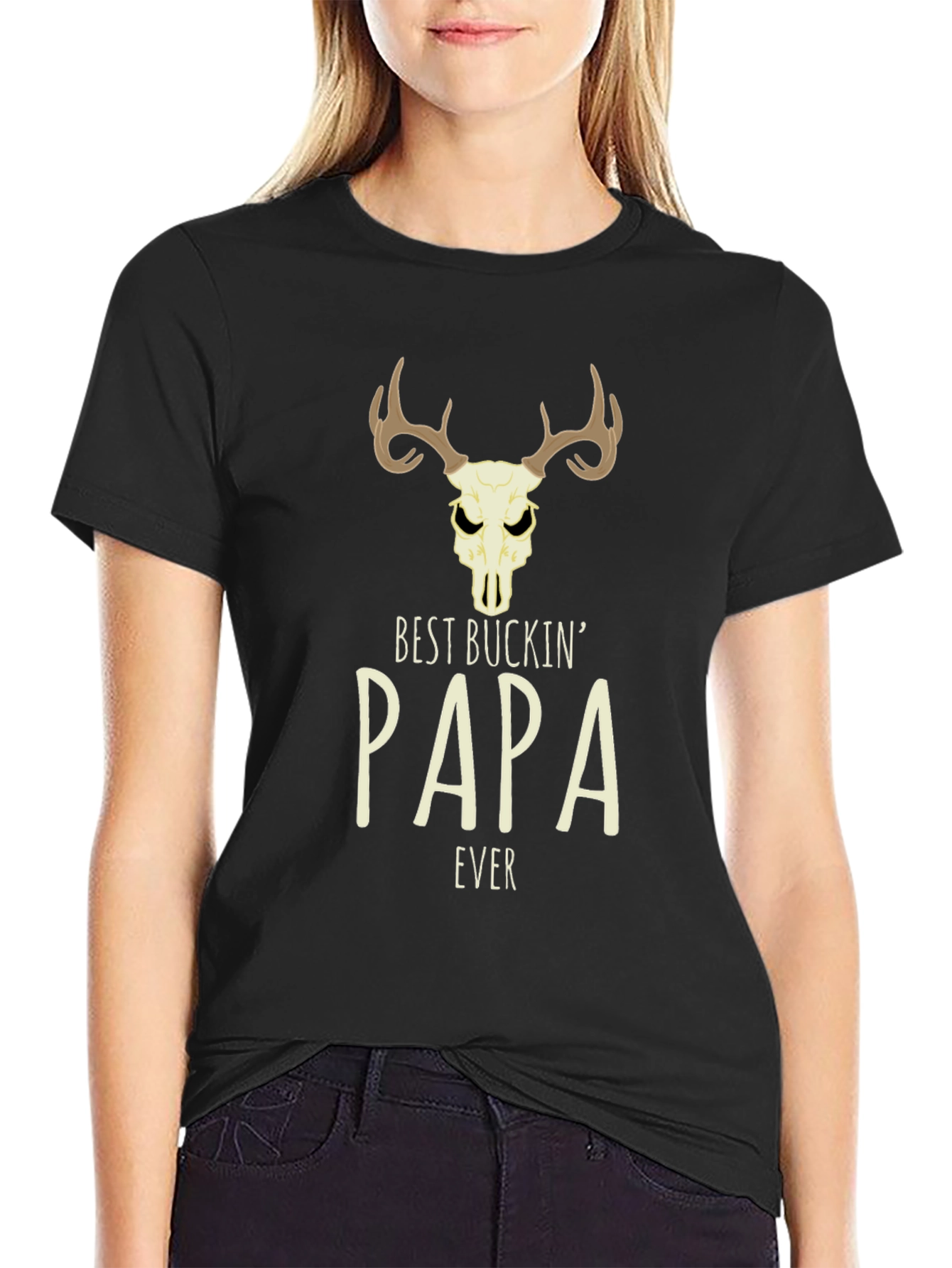 Best Buckin Papa Ever Graphic Tee