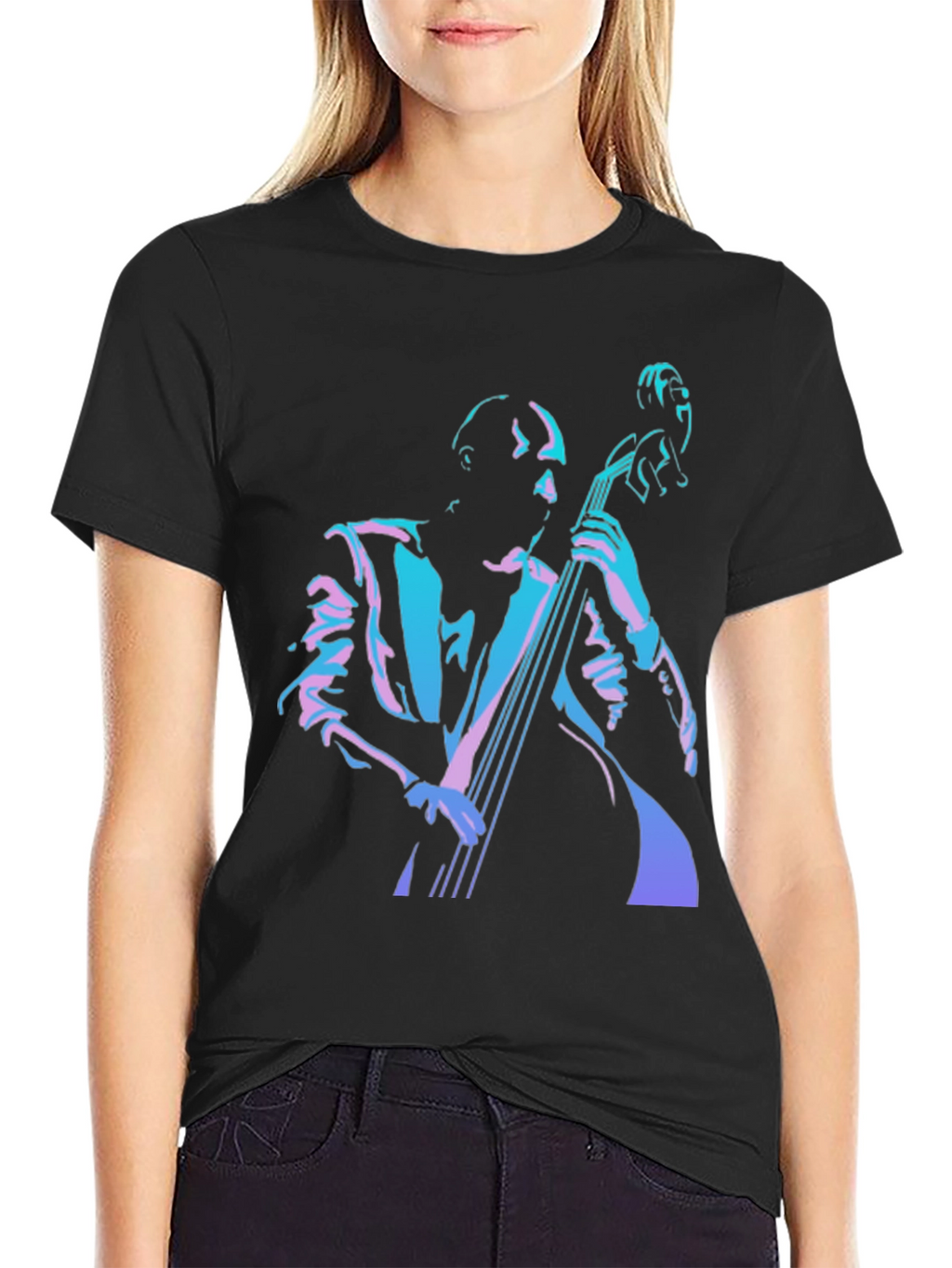 Jazz Bassist Graphic Tee - Cool Music Lover Shirt