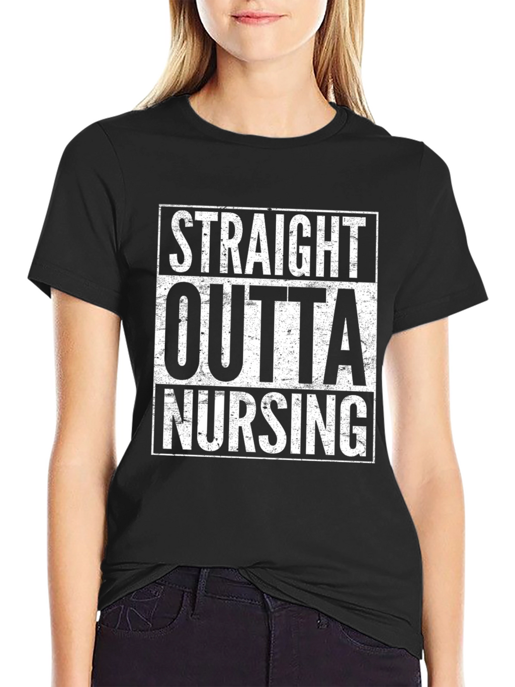 Straight Outta Nursing Graphic T-Shirt
