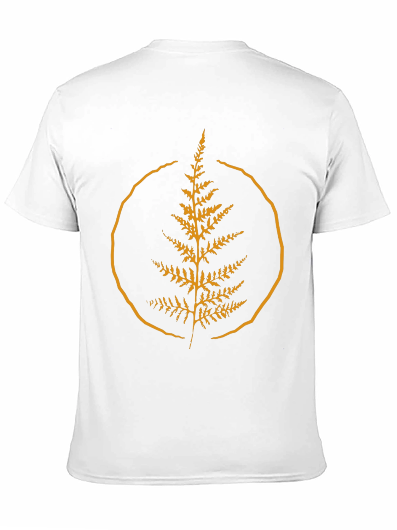 Nature Fern Graphic Tee - Stylish Black Shirt