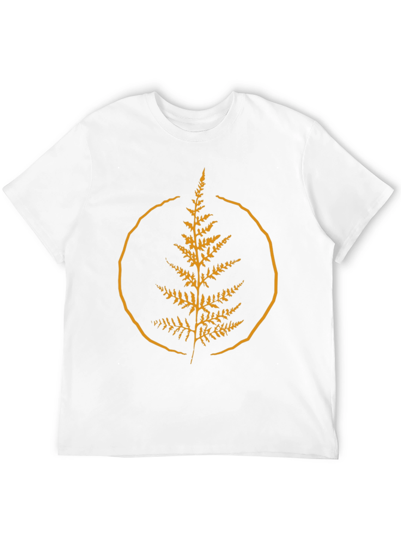 Nature Fern Graphic Tee - Stylish Black Shirt