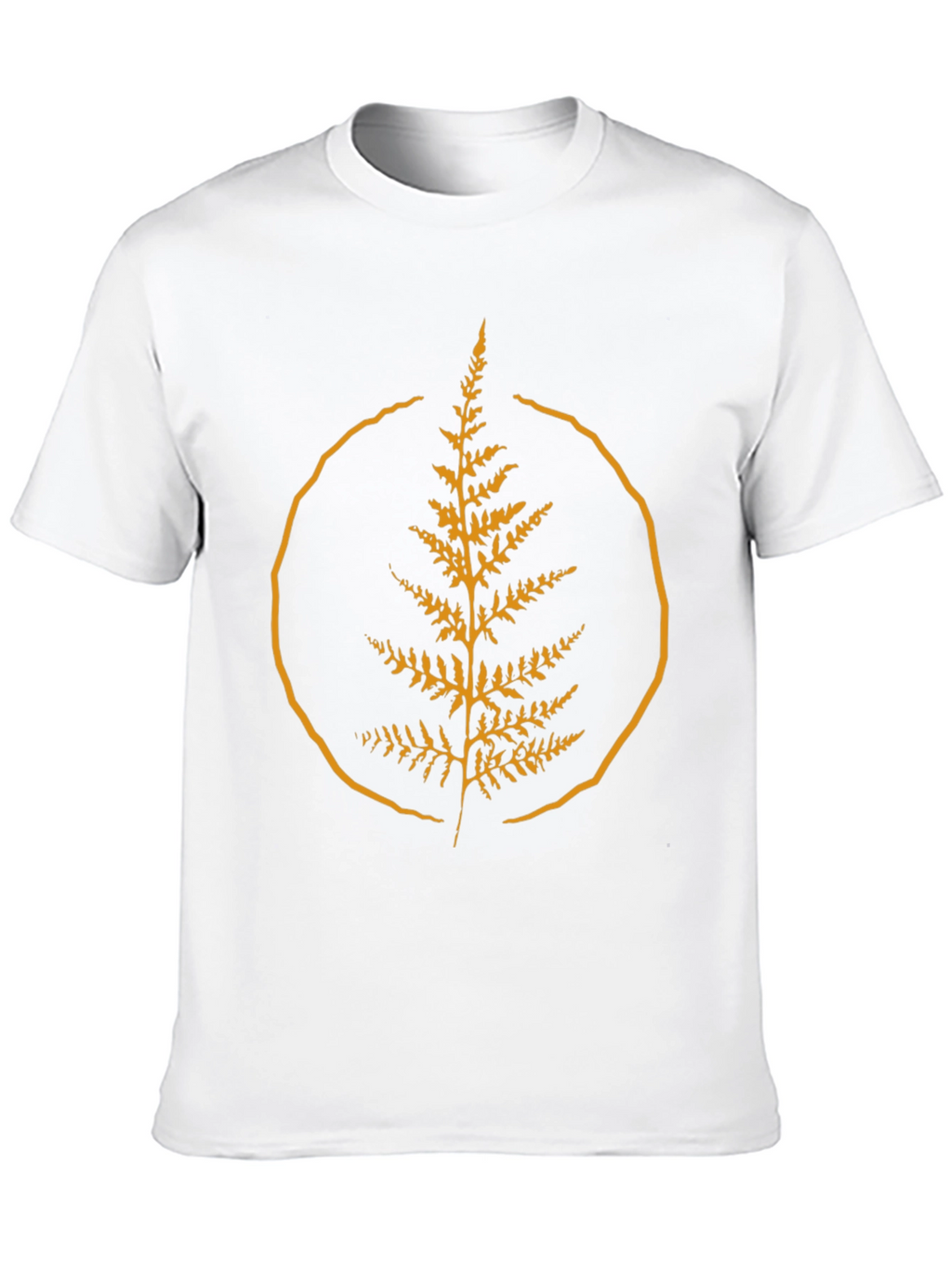 Nature Fern Graphic Tee - Stylish Black Shirt