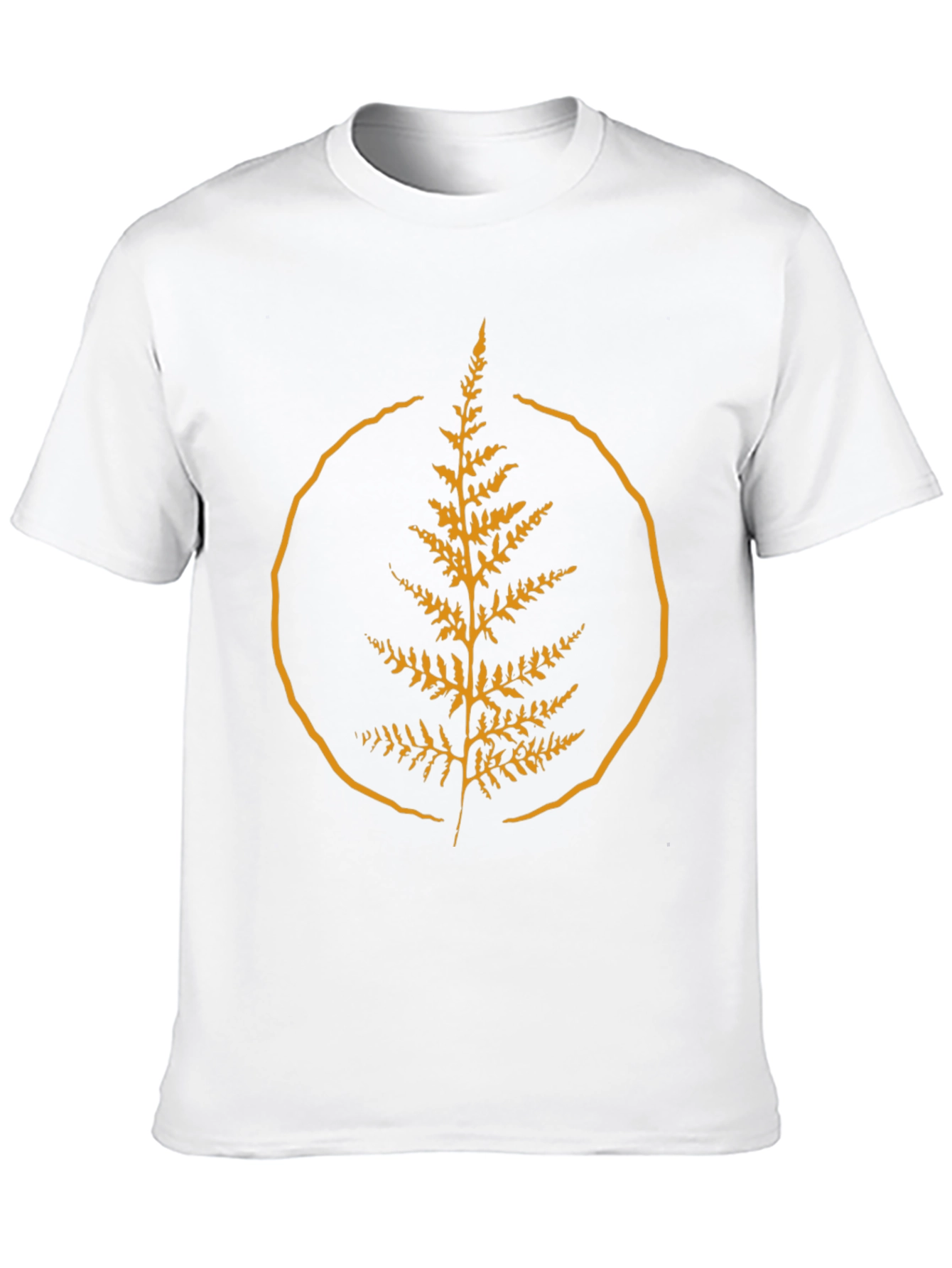 Nature Fern Graphic Tee - Stylish Black Shirt