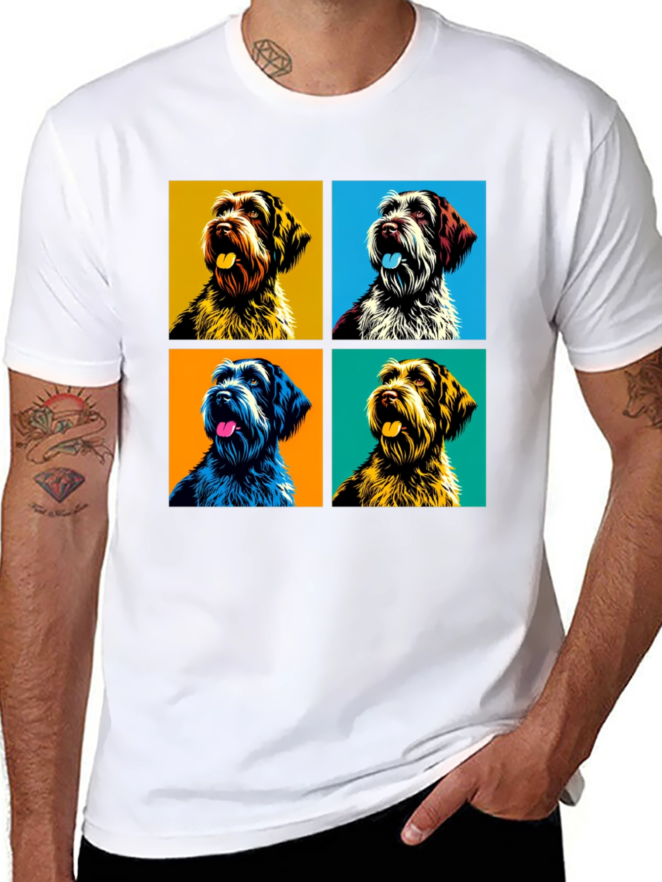 Pop Art Dog Portrait Tee - Cool & Unique Graphic T-Shirt
