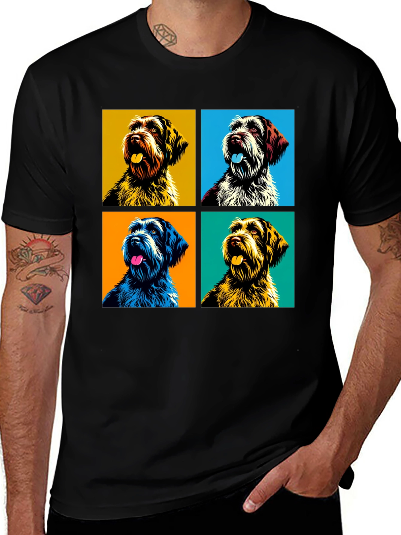 Pop Art Dog Portrait Tee - Cool & Unique Graphic T-Shirt