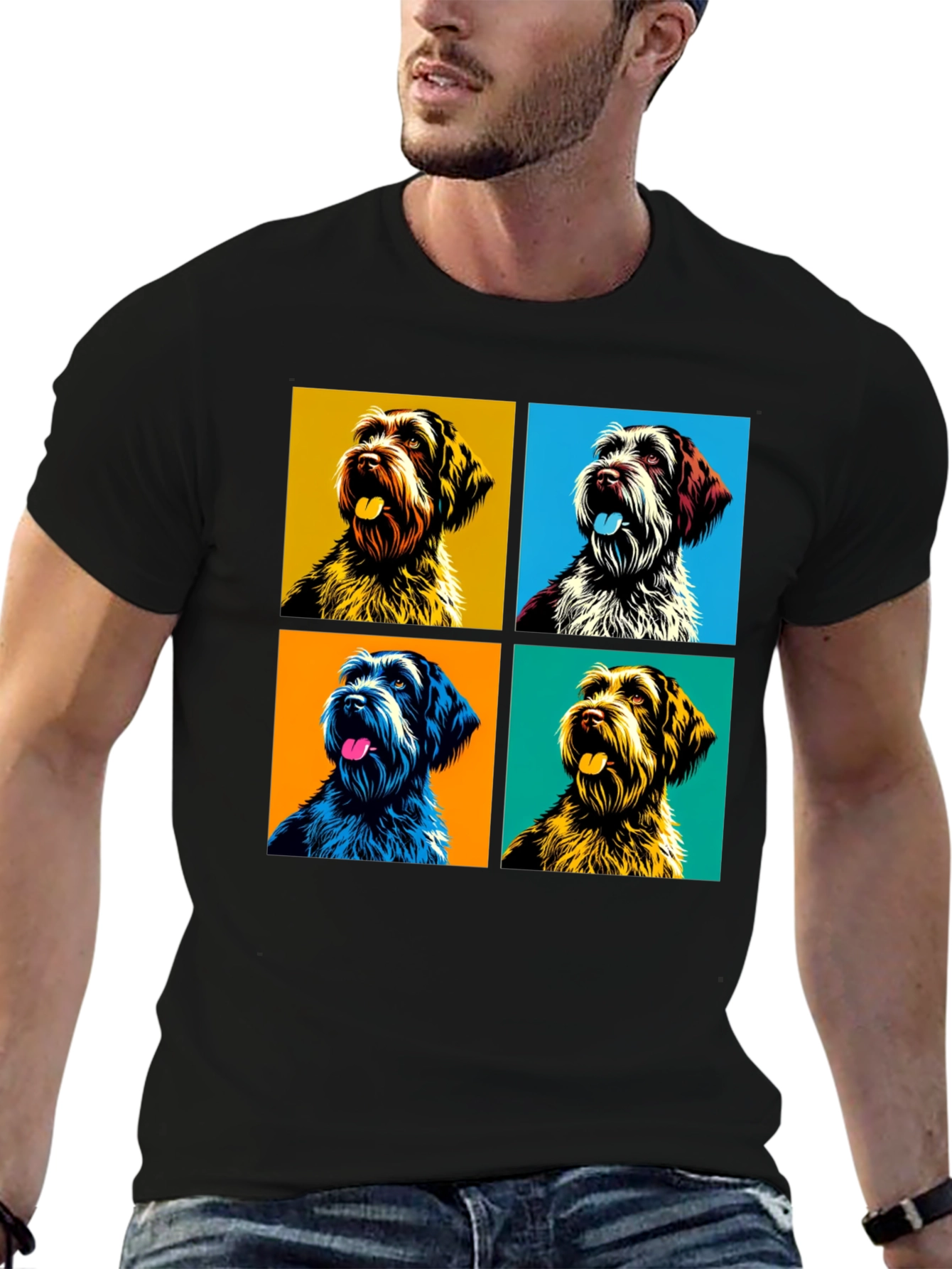 Pop Art Dog Portrait Tee - Cool & Unique Graphic T-Shirt