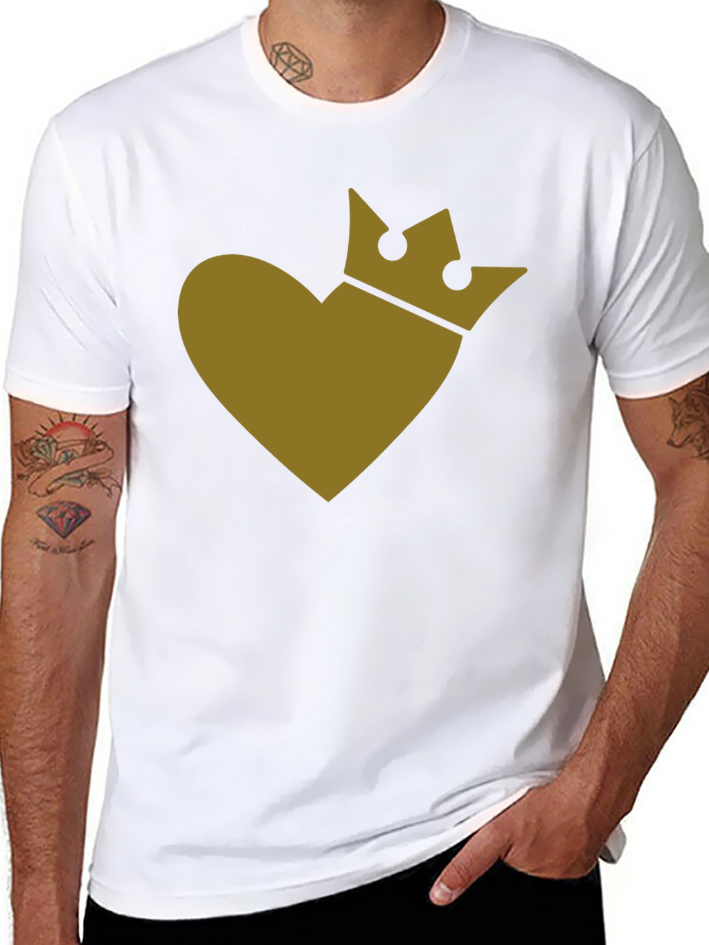 King Heart Tee - Stylish Crown Heart Graphic T-Shirt