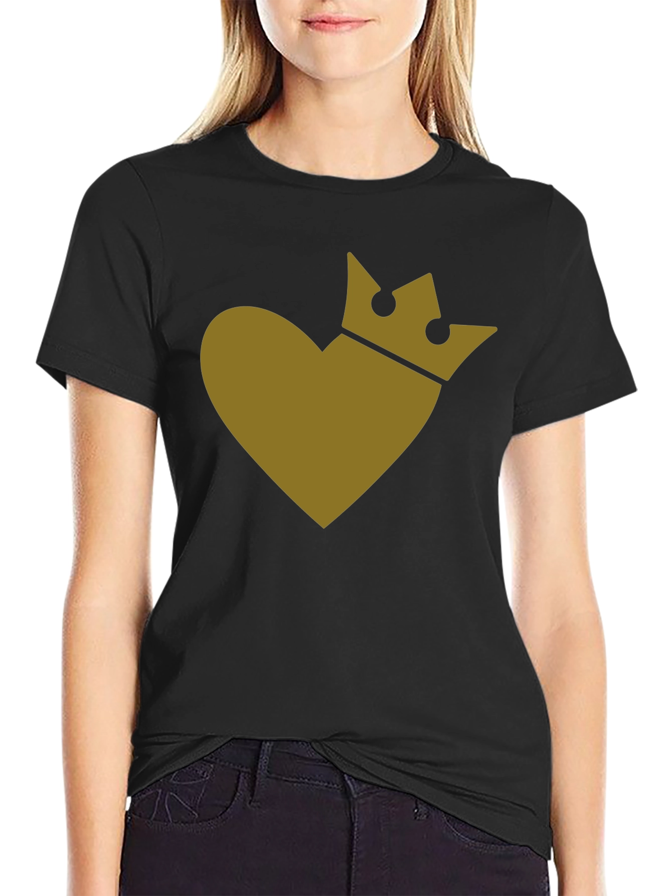 King Heart Tee - Stylish Crown Heart Graphic T-Shirt