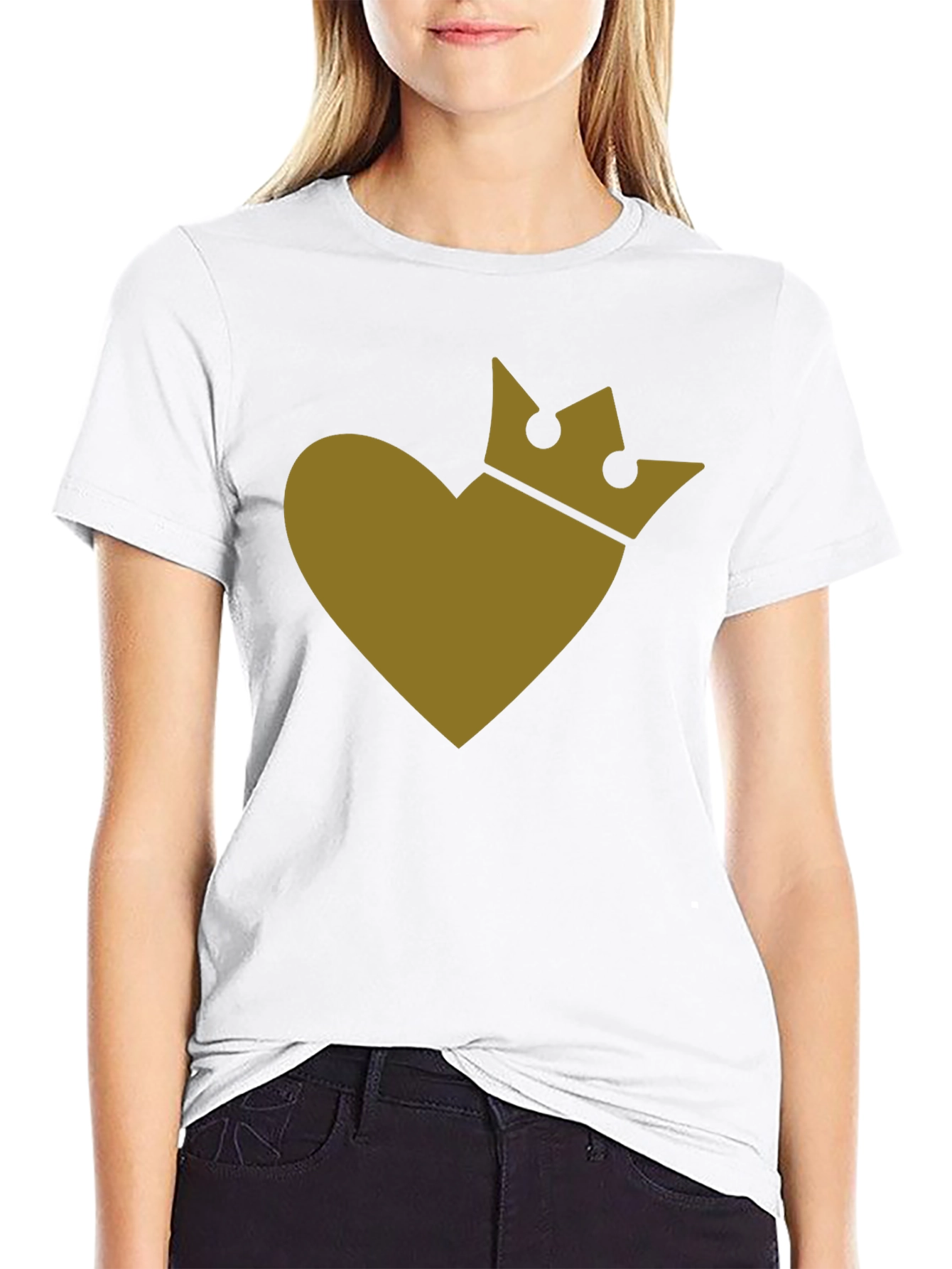 King Heart Tee - Stylish Crown Heart Graphic T-Shirt