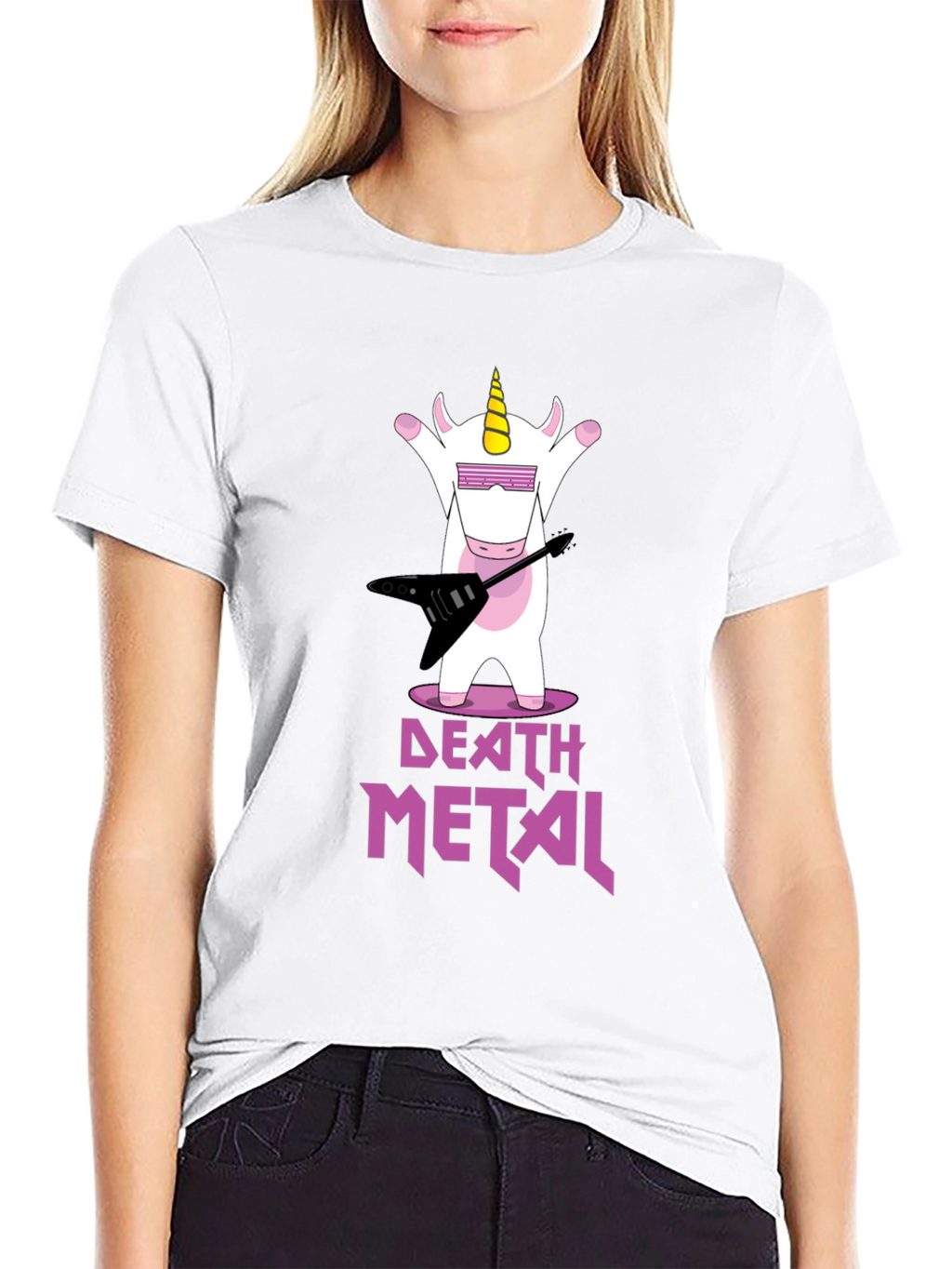 Death Metal Unicorn Graphic T-Shirt