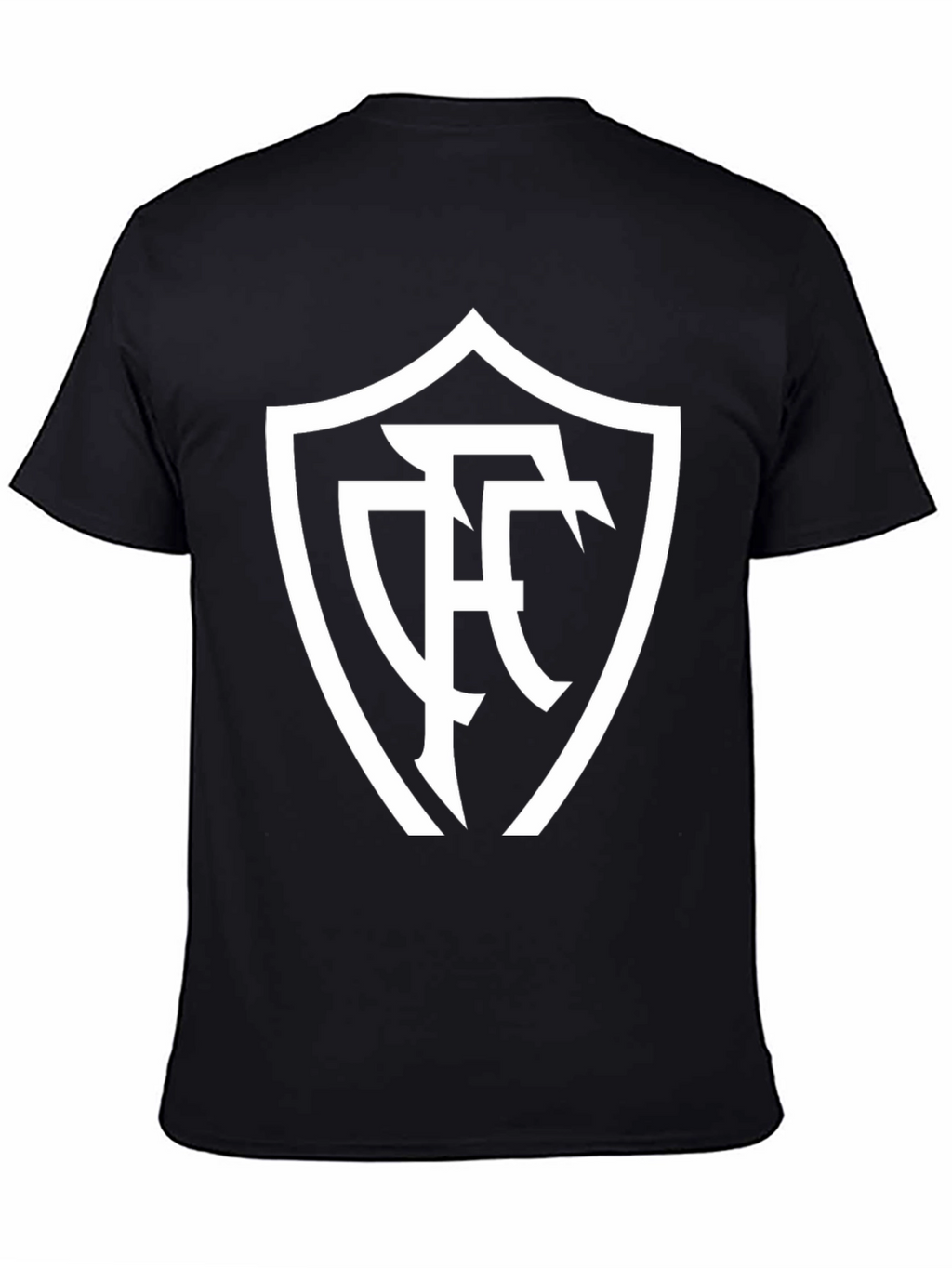 Stylish Black T-Shirt with White Emblem