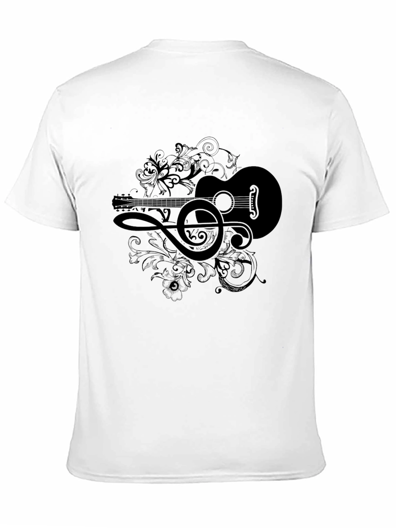 Musical Guitar Graphic Tee - Black