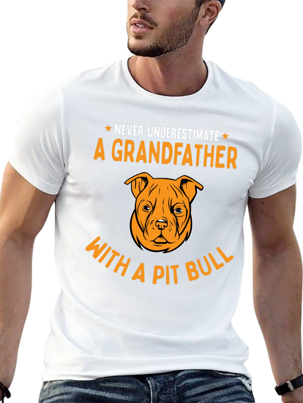 Grandfather Pit Bull T-Shirt