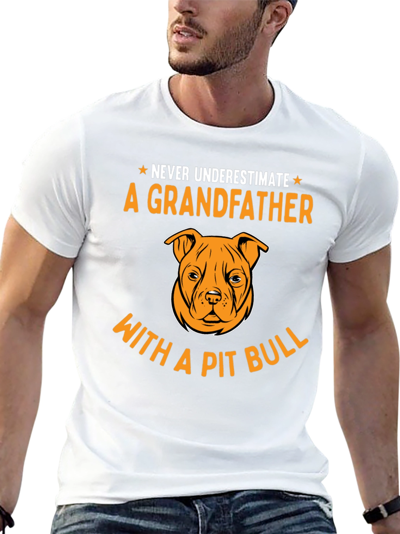 Grandfather Pit Bull T-Shirt