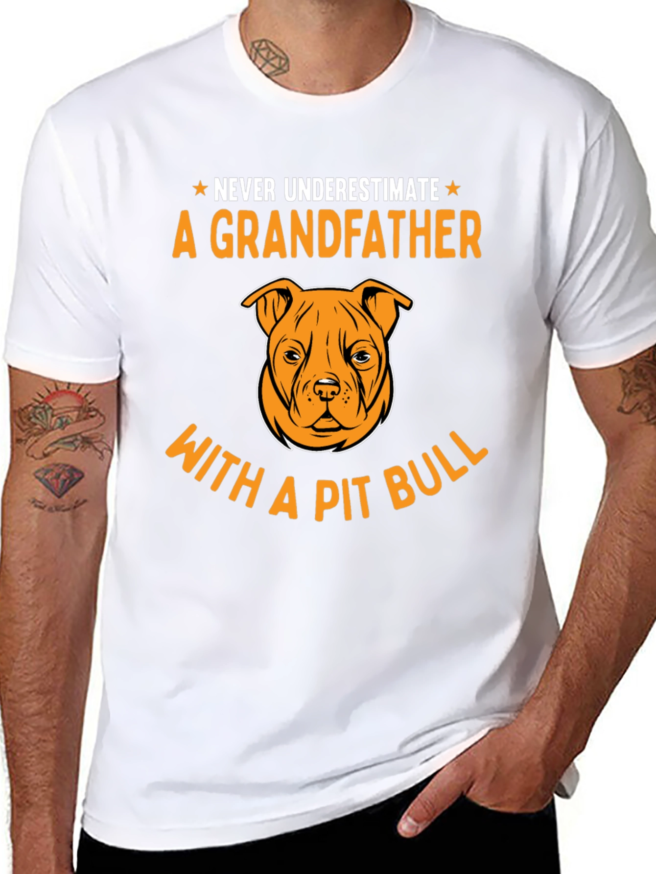 Grandfather Pit Bull T-Shirt