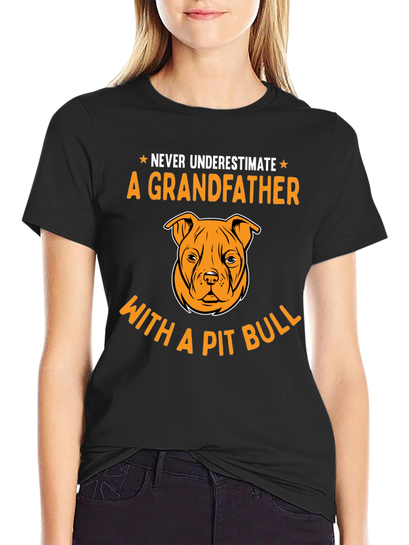 Grandfather Pit Bull T-Shirt