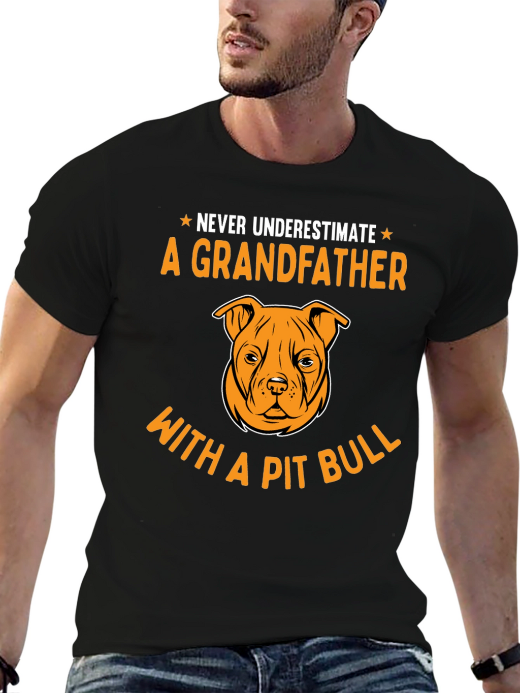 Grandfather Pit Bull T-Shirt