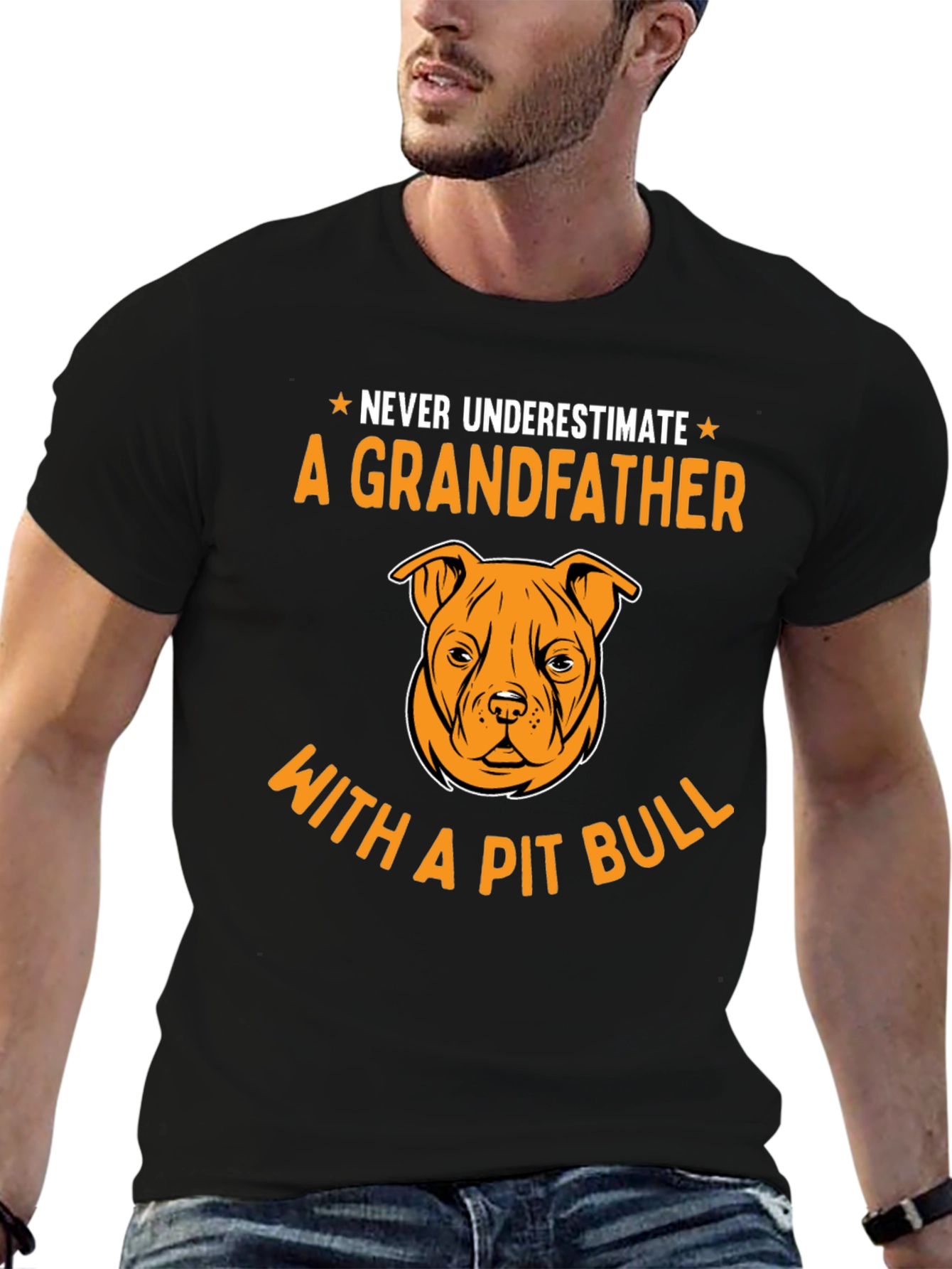 Grandfather Pit Bull T-Shirt