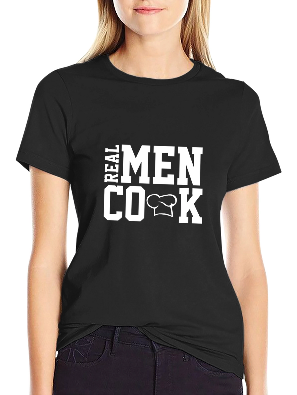 Real Men Cook T-Shirt - Chef Hat Graphic Tee