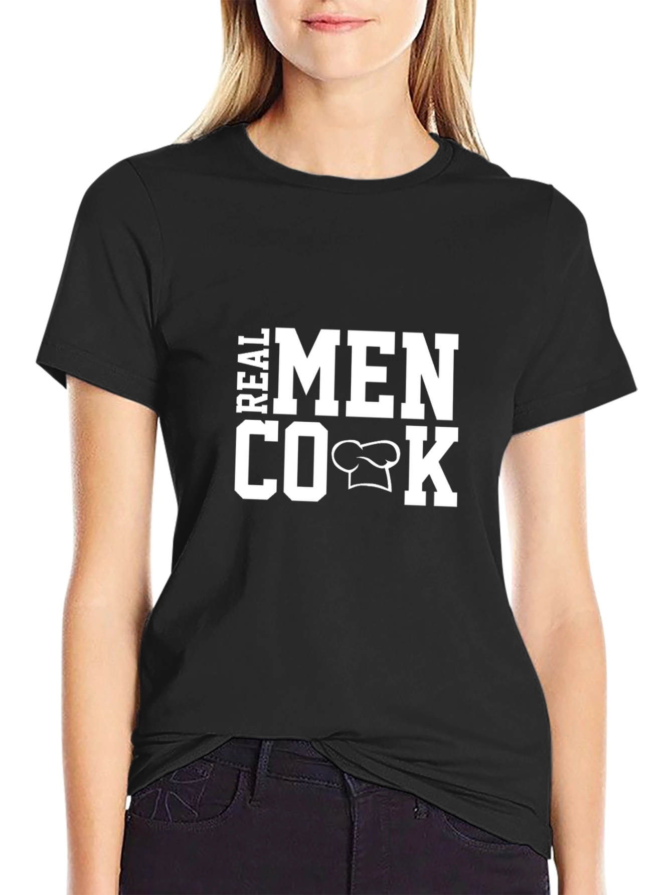 Real Men Cook T-Shirt - Chef Hat Graphic Tee