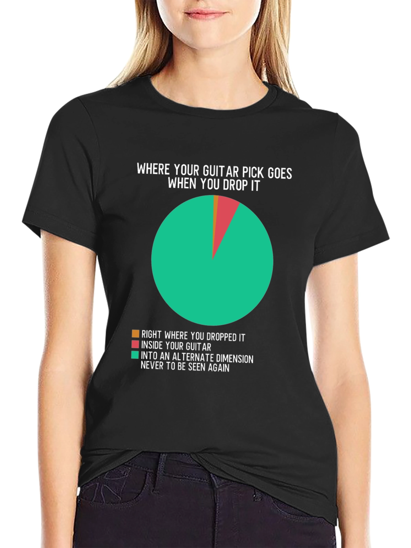 Guitar Pick Pie Chart T-Shirt - Musician Humor Tee