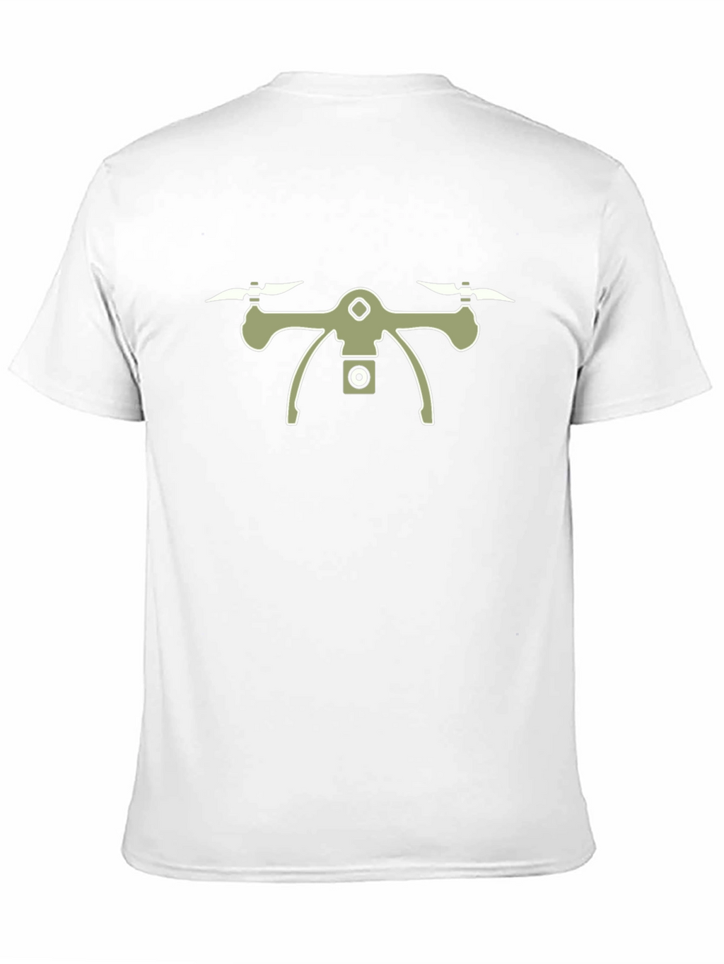 Drone Graphic Tee - Black Cotton Blend T-Shirt