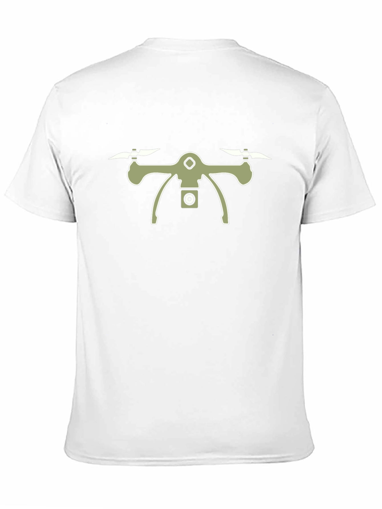 Drone Graphic Tee - Black Cotton Blend T-Shirt