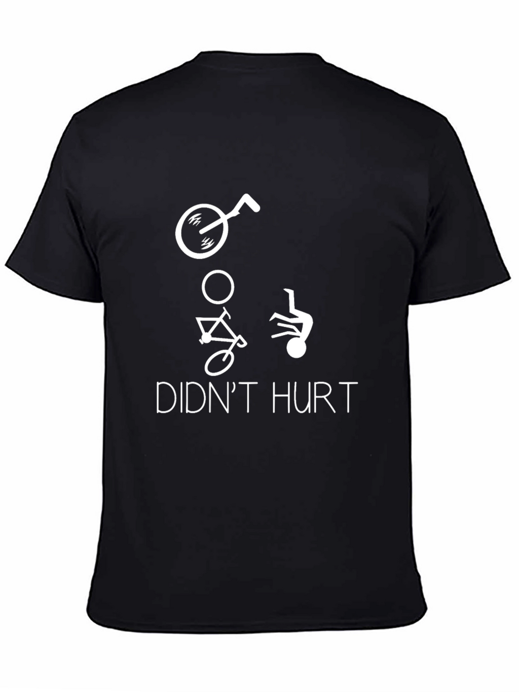 Funny Cycling Accident T-Shirt - Didnt Hurt