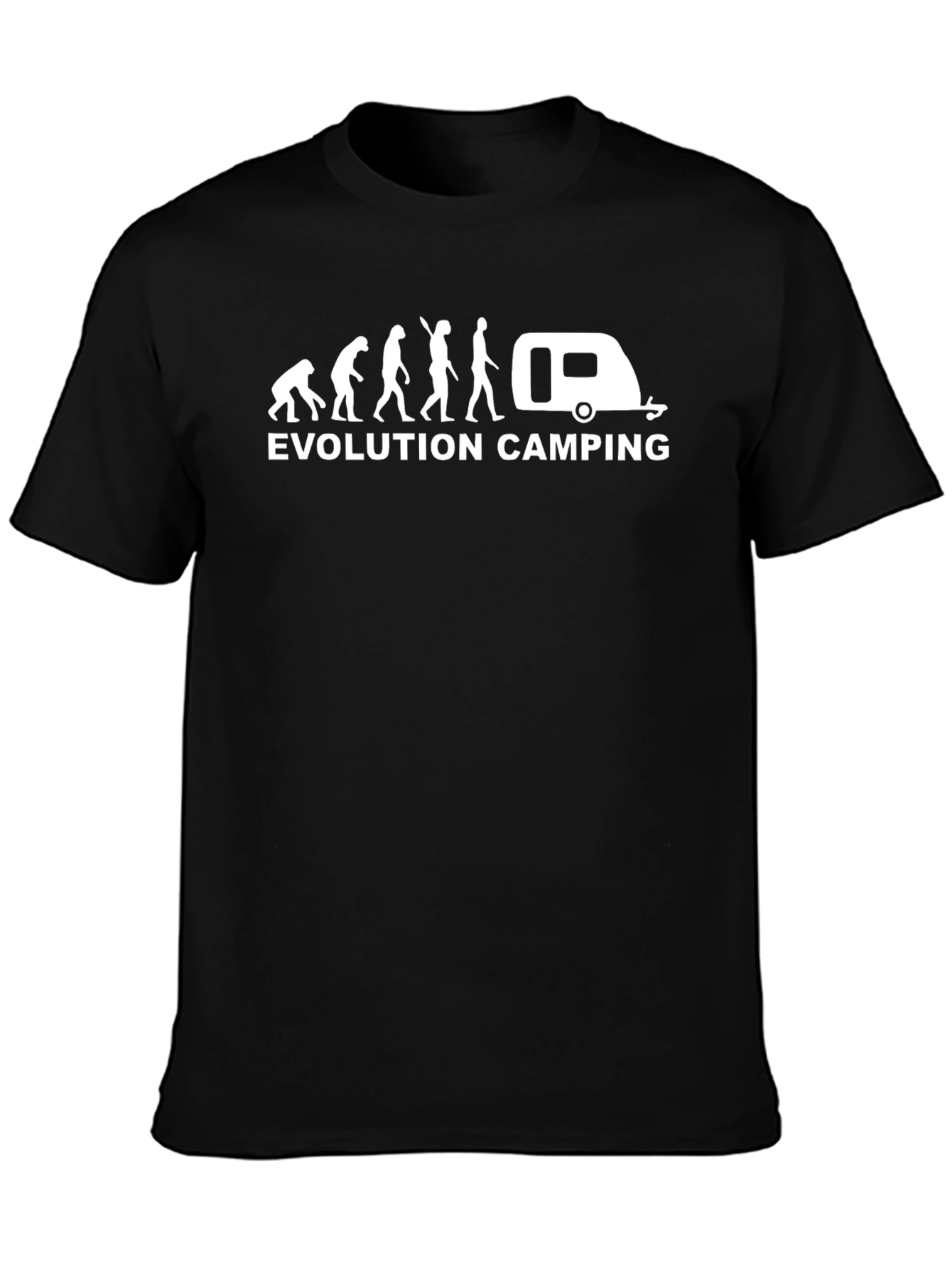 Evolution Camping Black Graphic T-Shirt