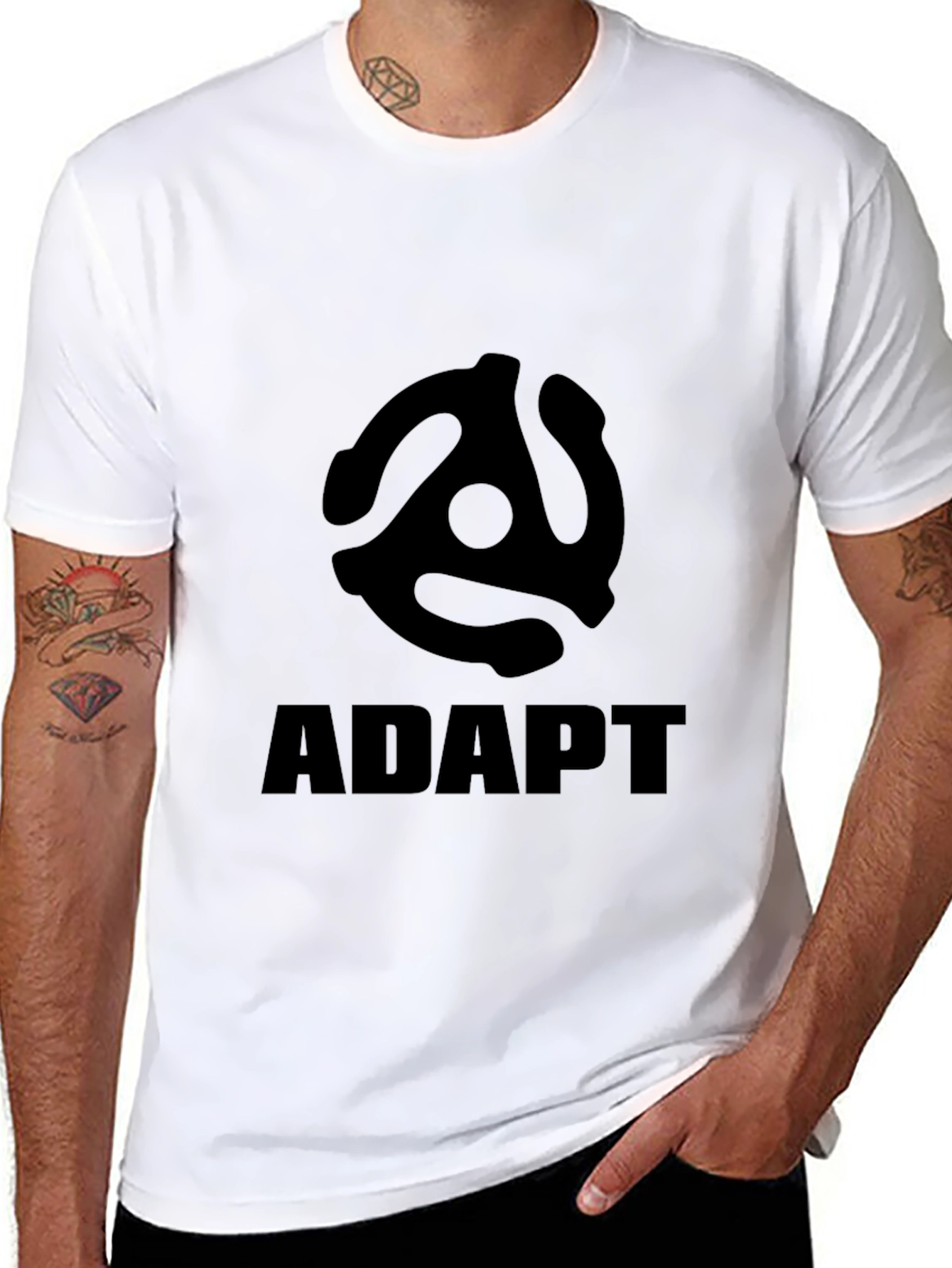 Adapt Record Adapter T-Shirt - Black